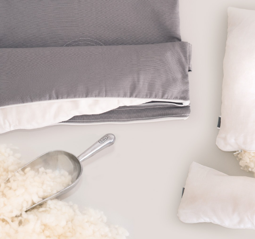 Nackenkissen in Einzelteile zerlegt