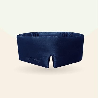 mySheepi Seidenschlafmaske Marineblau Produktbild